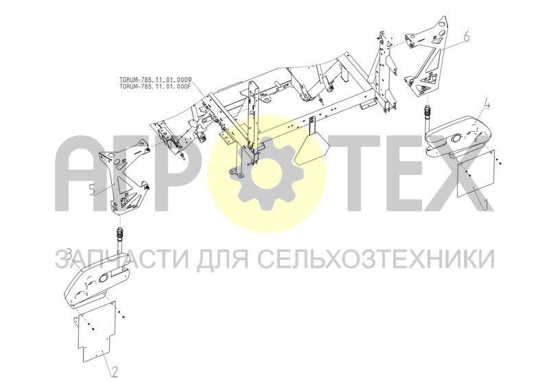 Чертеж Кронштейны задних фонарей (TORUM-785.11.13.000Ф)